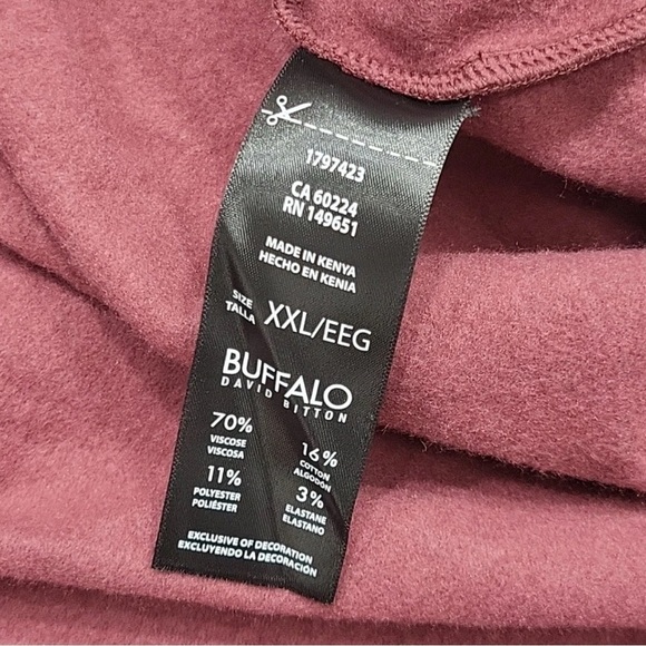 Buffalo David Bitton Ladies Trendy Hoodie w Pockets XX-Large Size Rhubarb - Picture 10 of 14